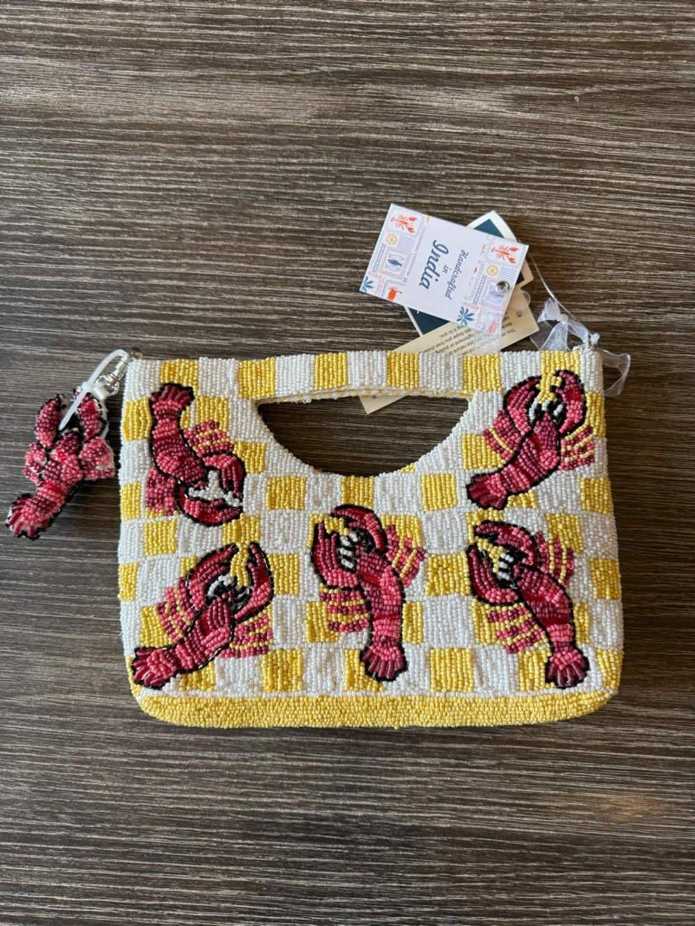NWT Beaded Lobster Purse